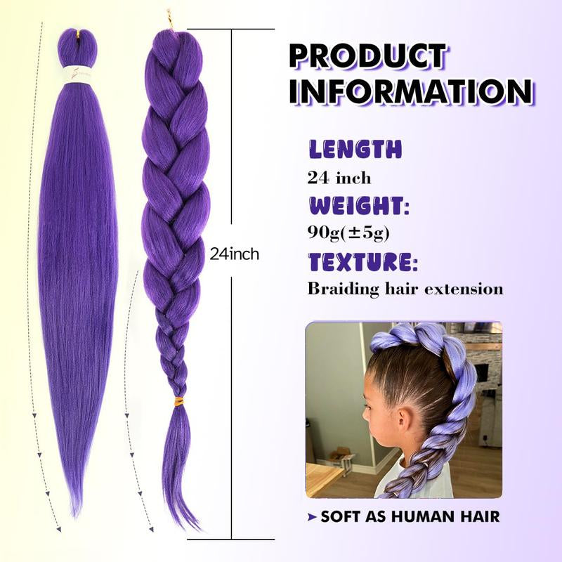 Purple Synthetic Braiding Hair