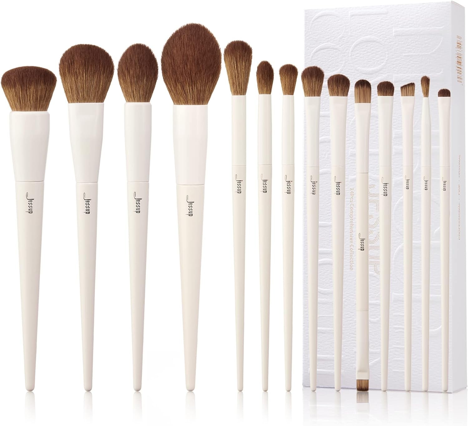 14-Piece Premium Synthetic Makeup Brush Set 