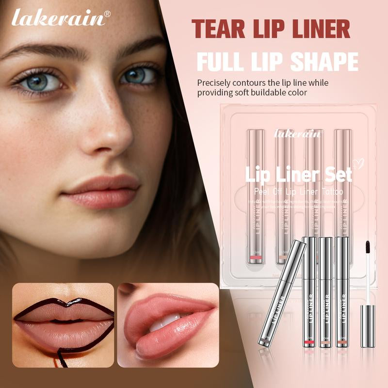 4-Piece Peel-Off Matte Lip Liner Set