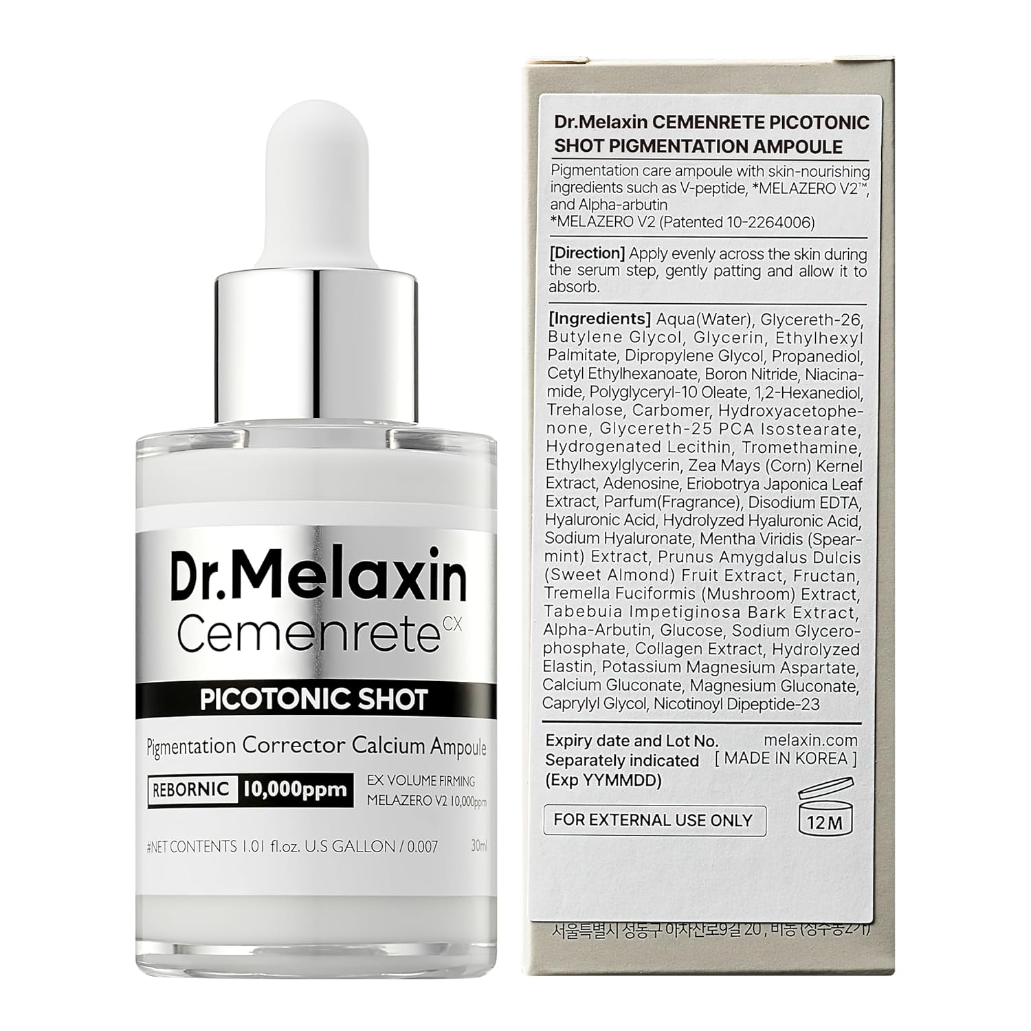 Cemenrete Picotonic Shot Calcium Serum for Dark Spots & Uneven Tone