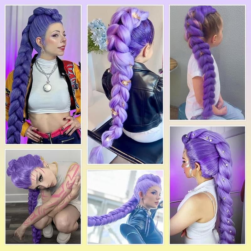Purple Synthetic Braiding Hair