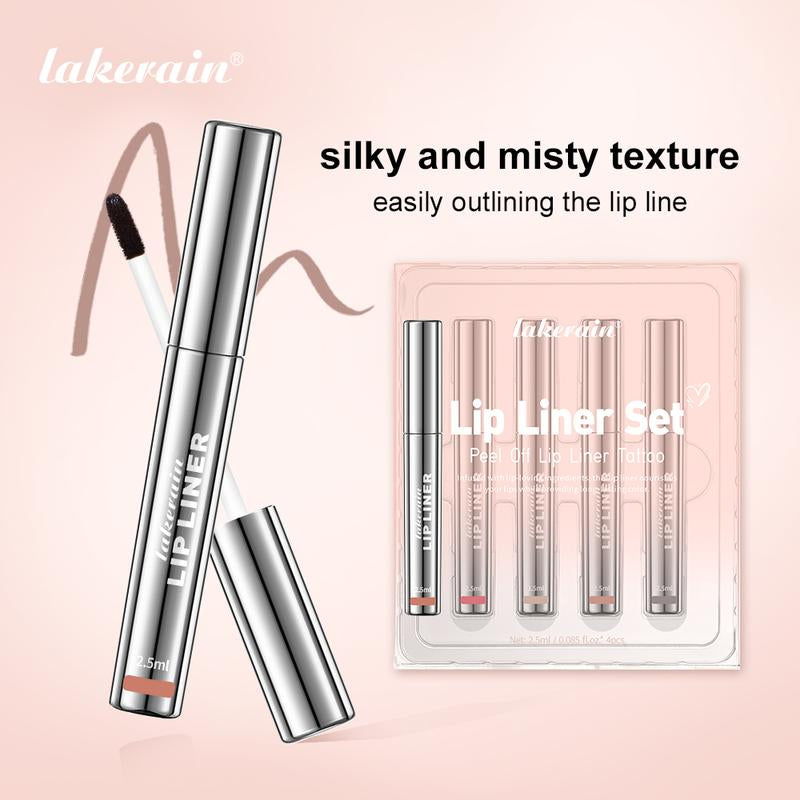 4-Piece Peel-Off Matte Lip Liner Set
