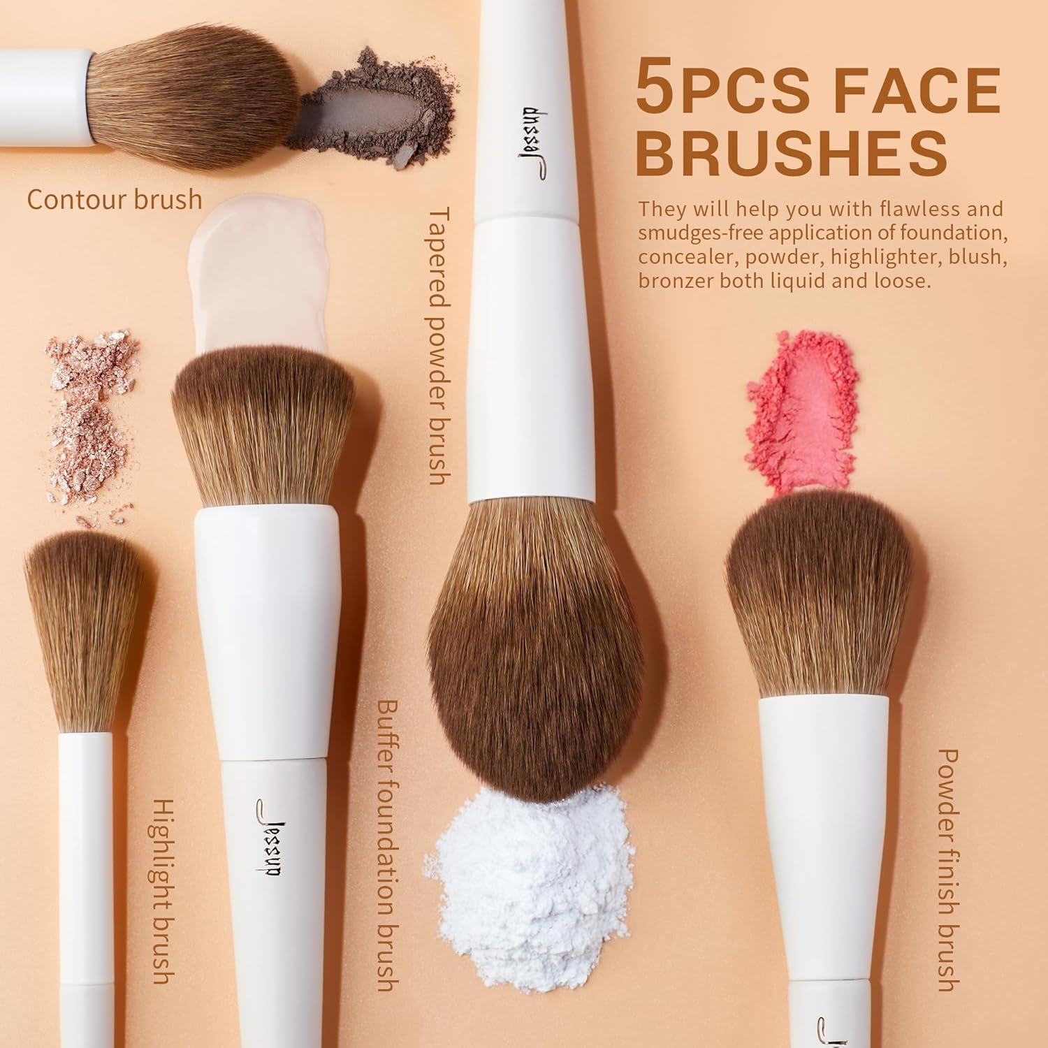 14-Piece Premium Synthetic Makeup Brush Set 